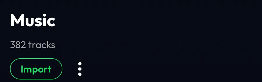 Preview of a Musi playlist in Lyra with the Import button